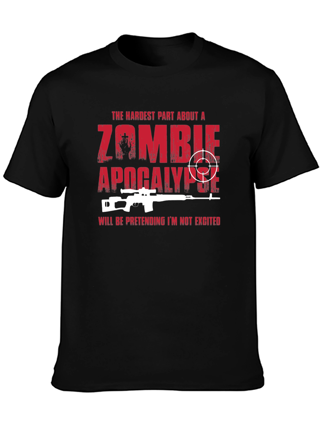 Zombie Apocalypse Sniper Graphic T-Shirt