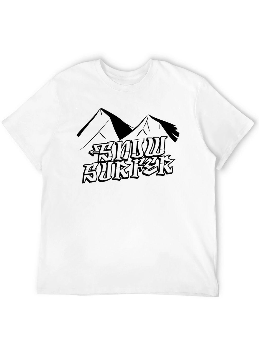 Snow Surfer Graphic Tee - Mountain Design