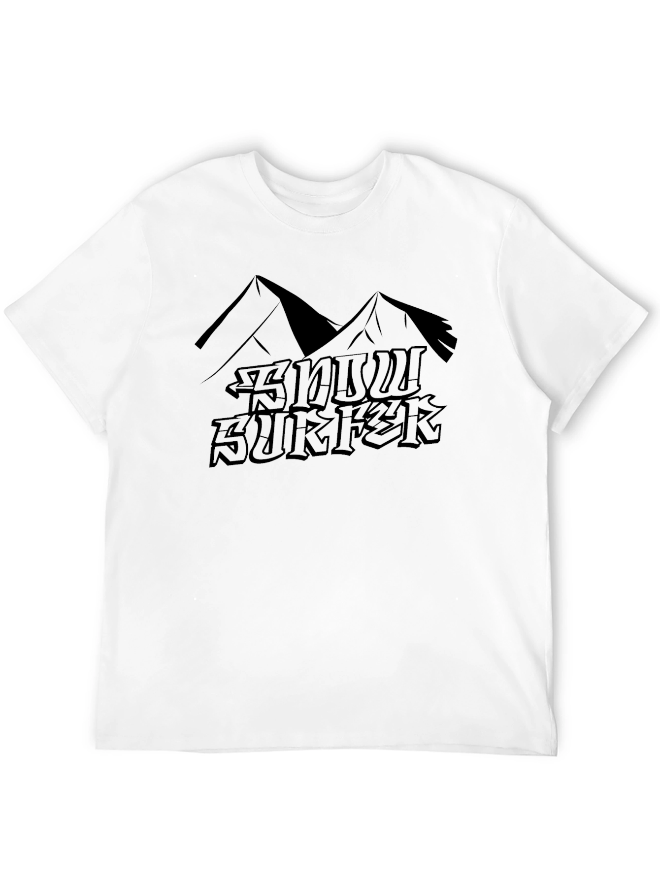 Snow Surfer Graphic Tee - Mountain Design