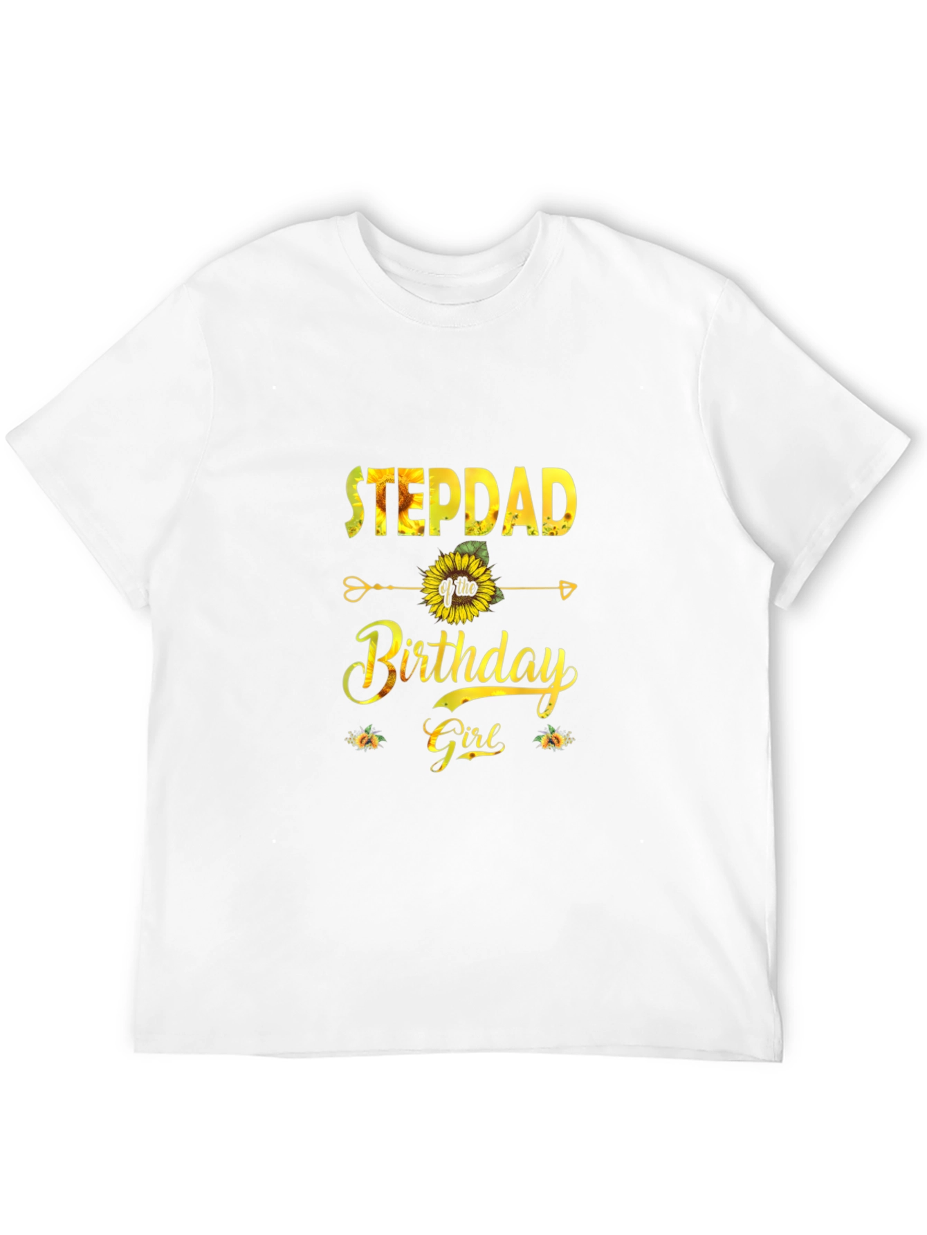 Stepdad of the Birthday Girl Sunflower Graphic Tee