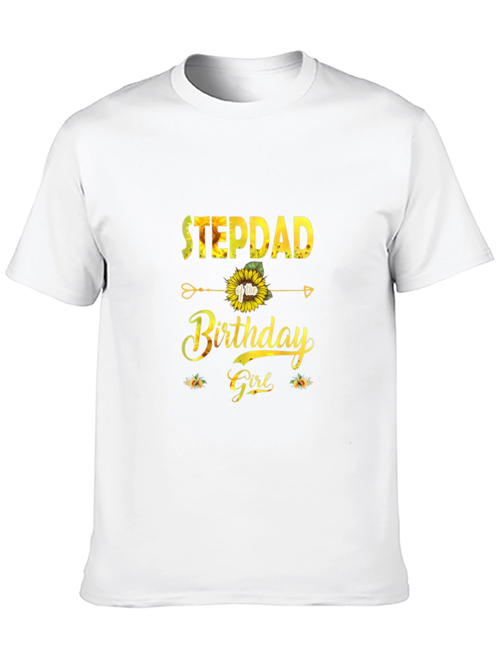 Stepdad of the Birthday Girl Sunflower Graphic Tee