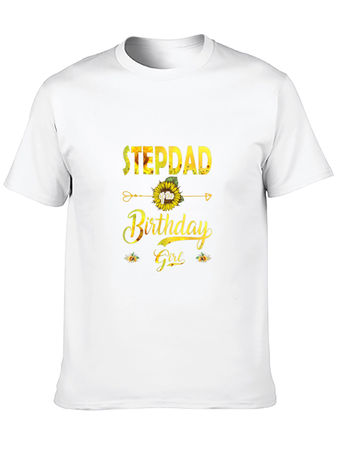 Stepdad of the Birthday Girl Sunflower Graphic Tee