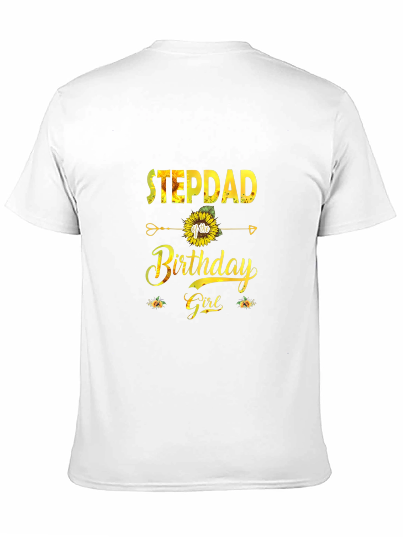 Stepdad of the Birthday Girl Sunflower Graphic Tee