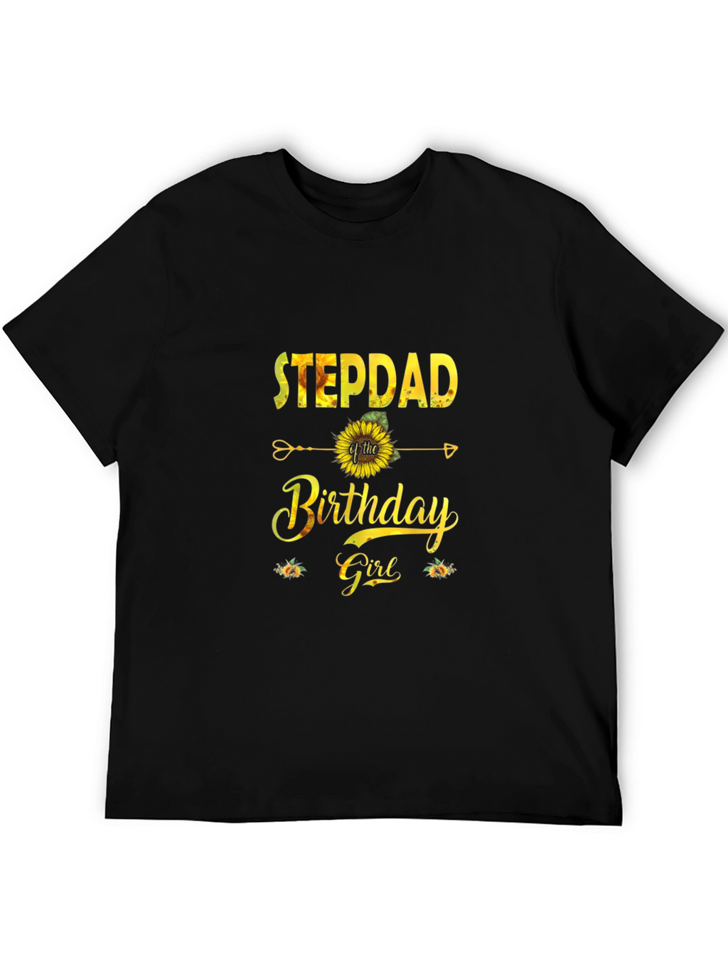 Stepdad of the Birthday Girl Sunflower Graphic Tee
