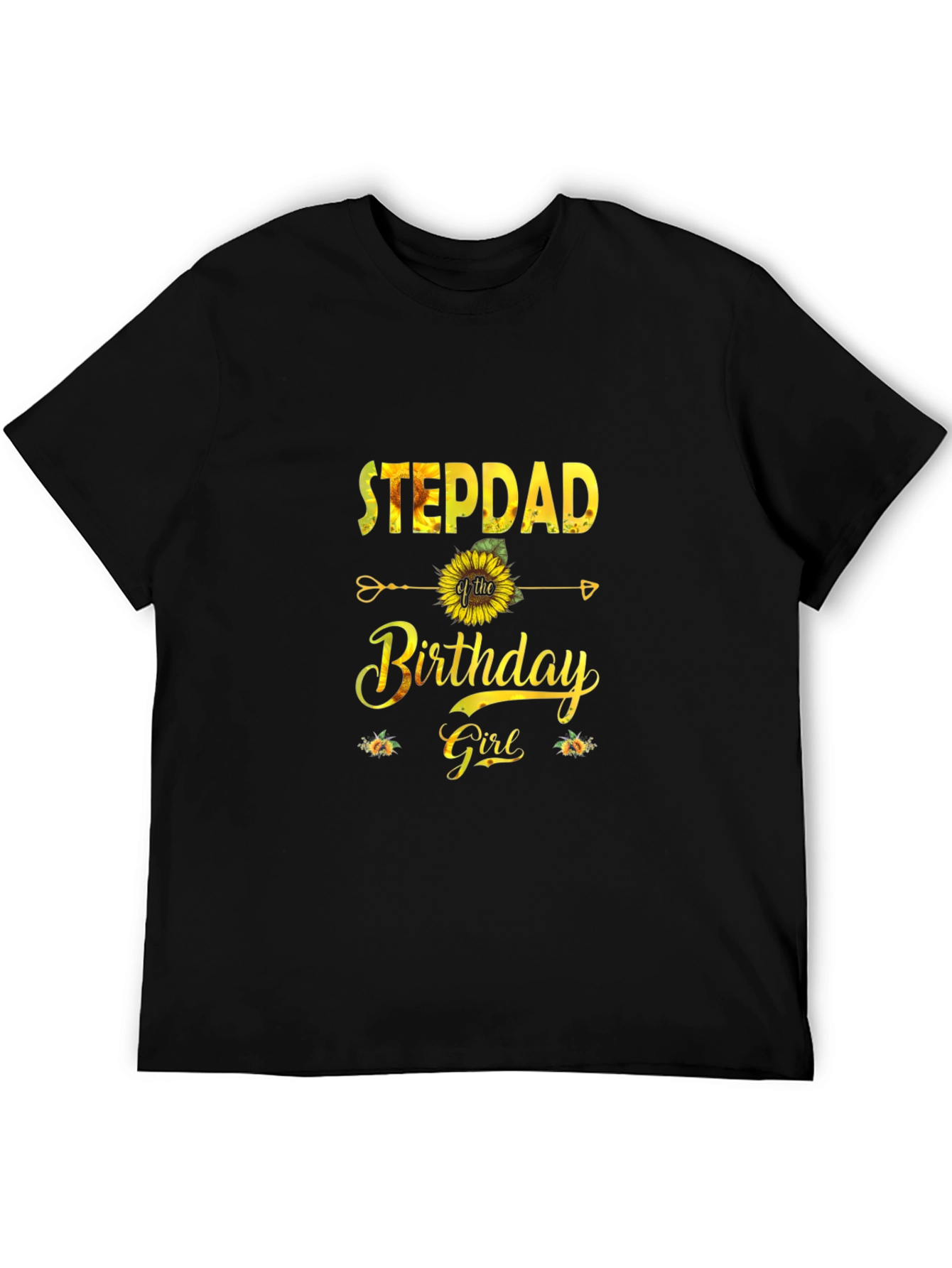 Stepdad of the Birthday Girl Sunflower Graphic Tee