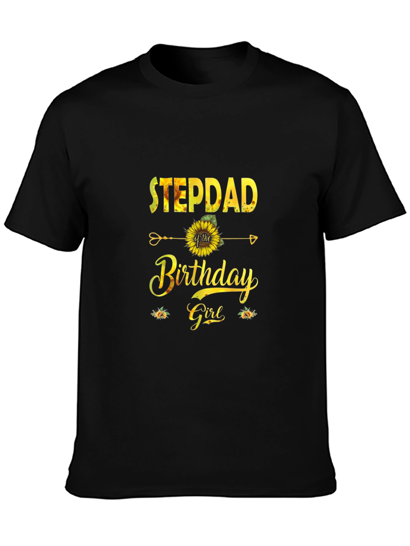Stepdad of the Birthday Girl Sunflower Graphic Tee