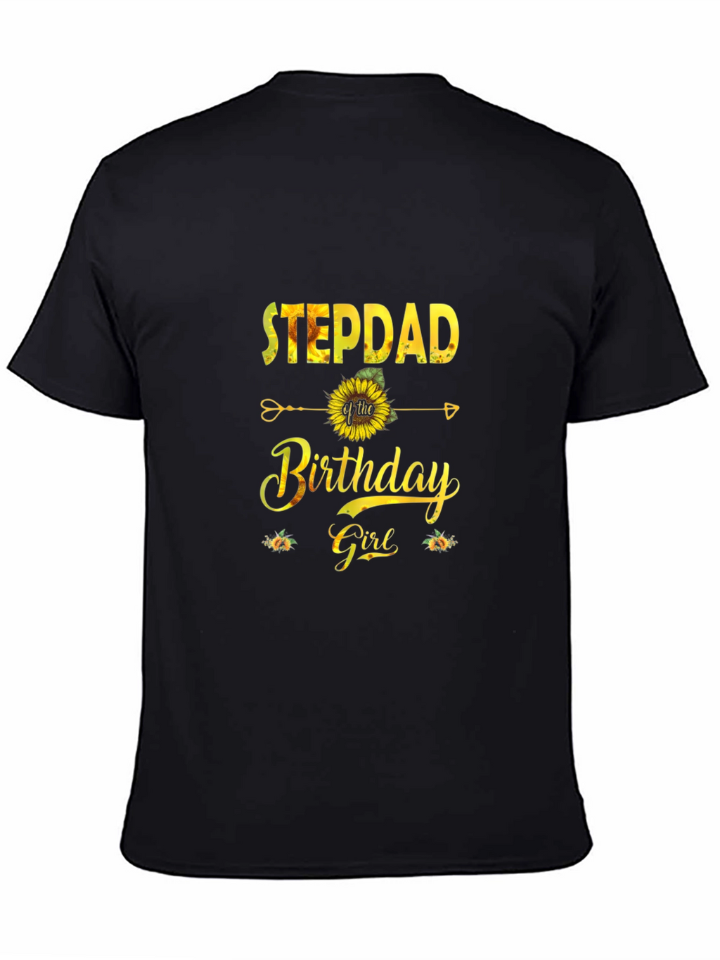 Stepdad of the Birthday Girl Sunflower Graphic Tee