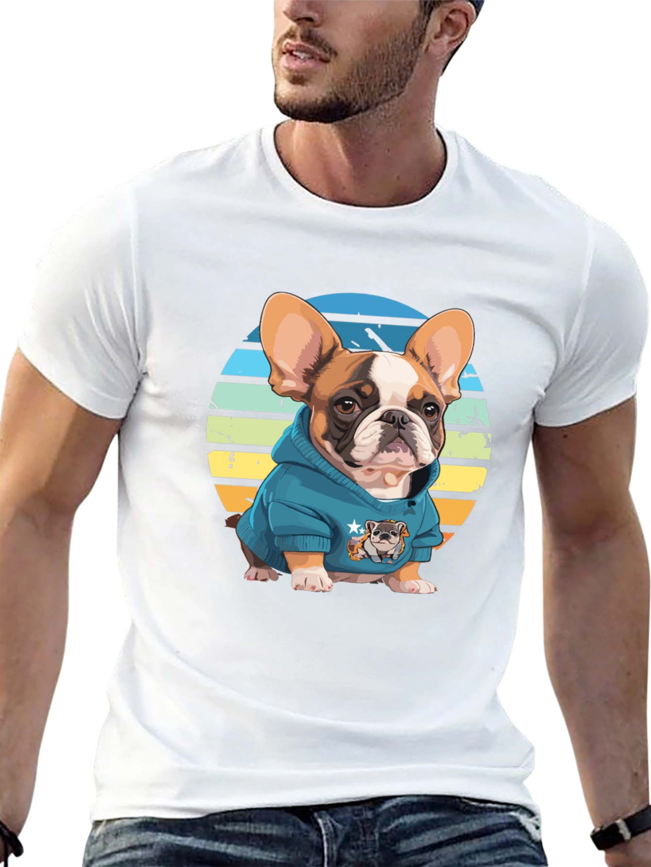 Cool Bulldog T-Shirt - Trendy Graphic Tee