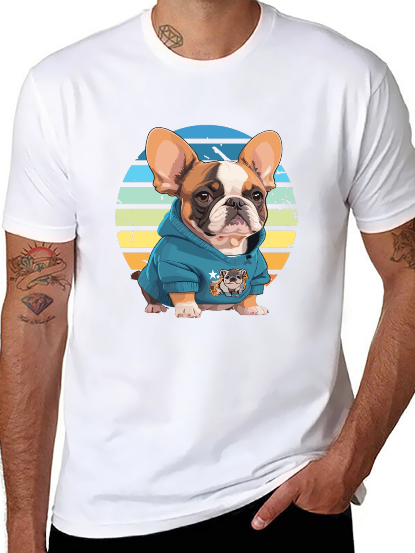Cool Bulldog T-Shirt - Trendy Graphic Tee