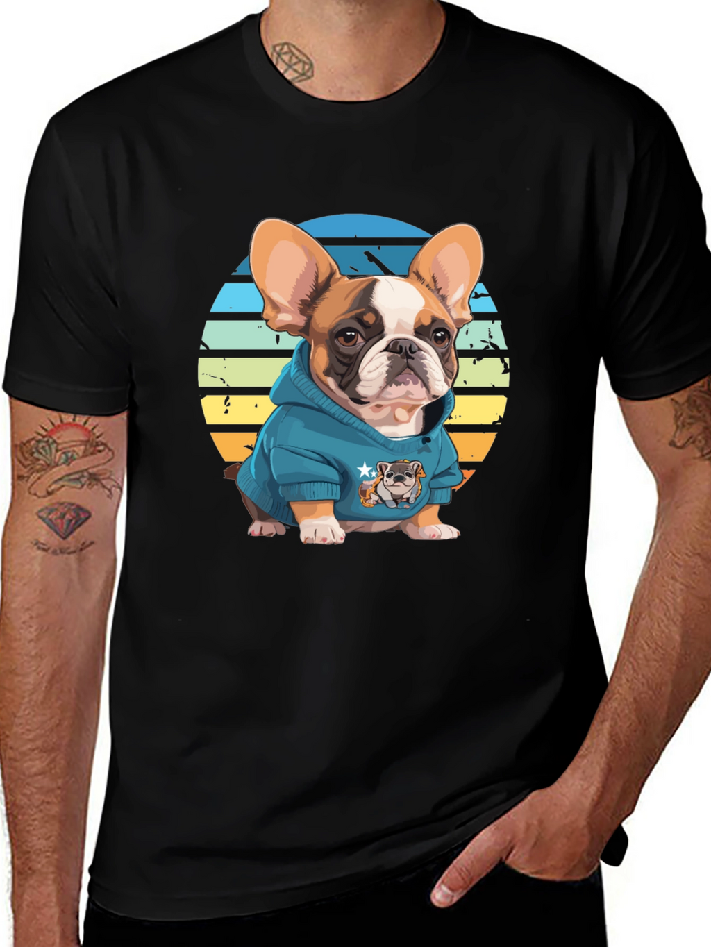 Cool Bulldog T-Shirt - Trendy Graphic Tee