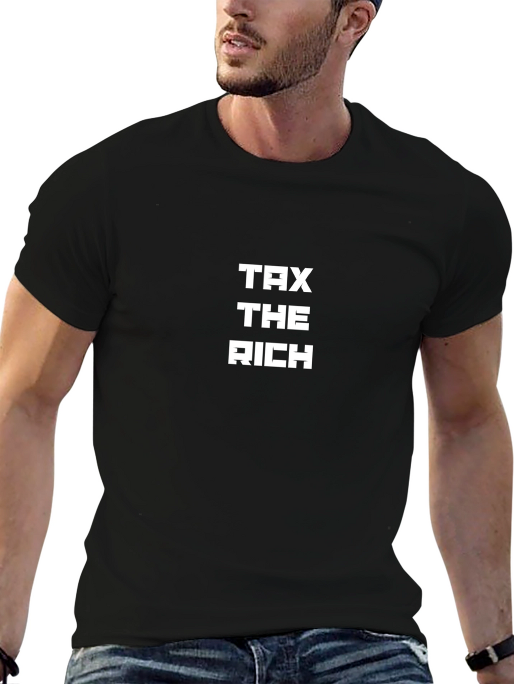 Tax The Rich Graphic Tee - Black Cotton T-Shirt