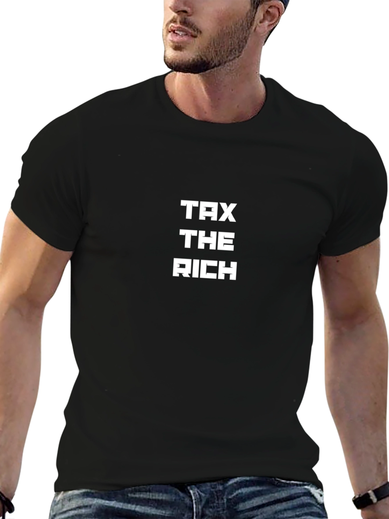 Tax The Rich Graphic Tee - Black Cotton T-Shirt