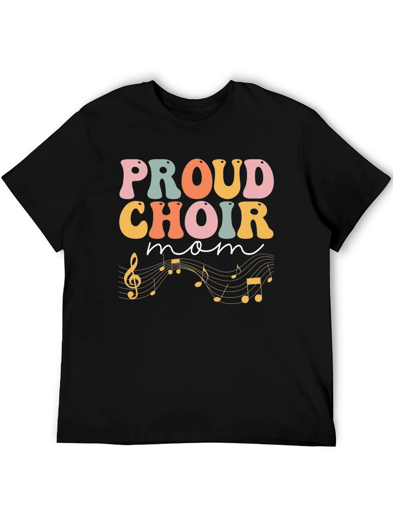 Proud Choir Mom Black T-Shirt