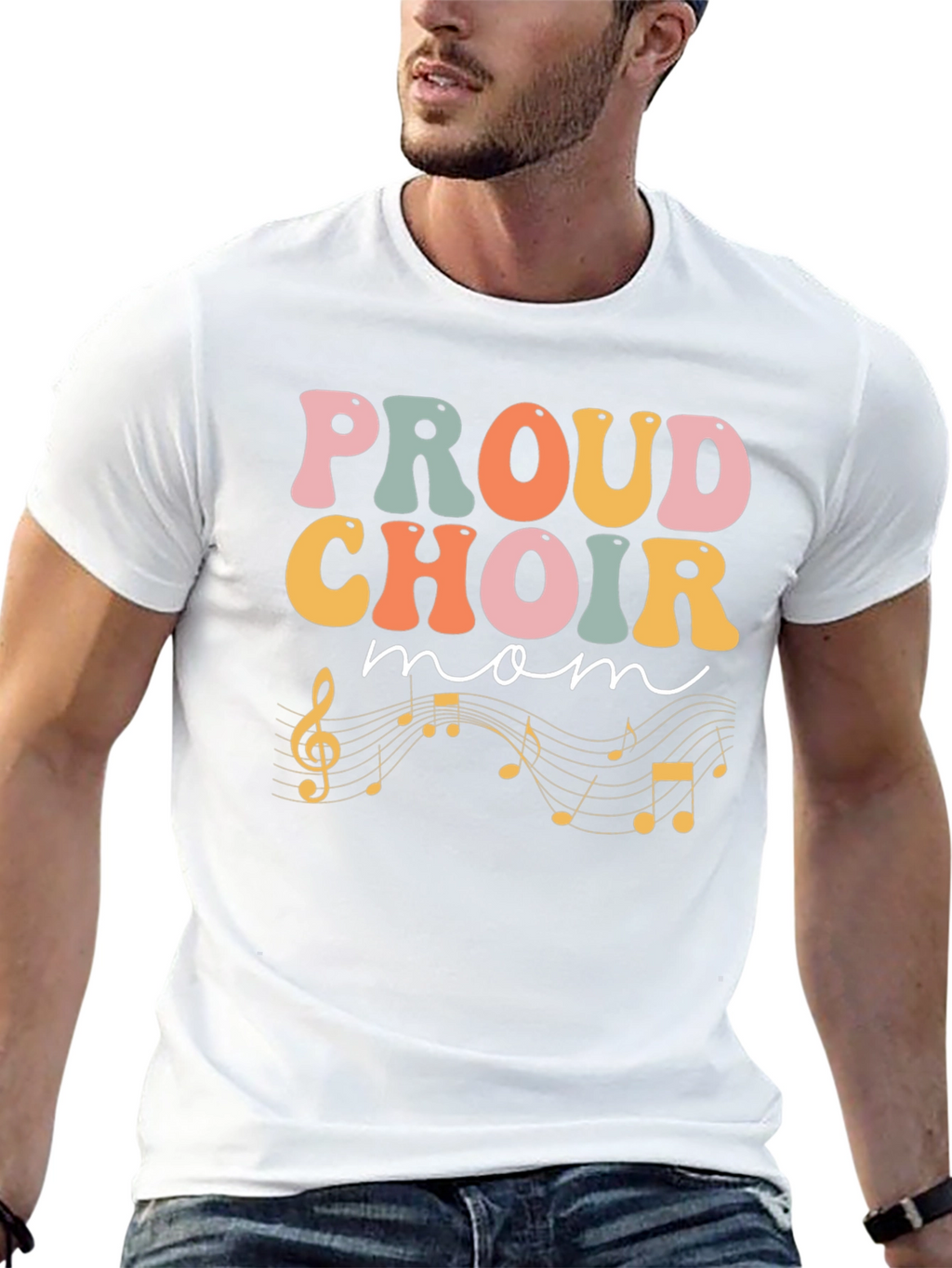 Proud Choir Mom Black T-Shirt