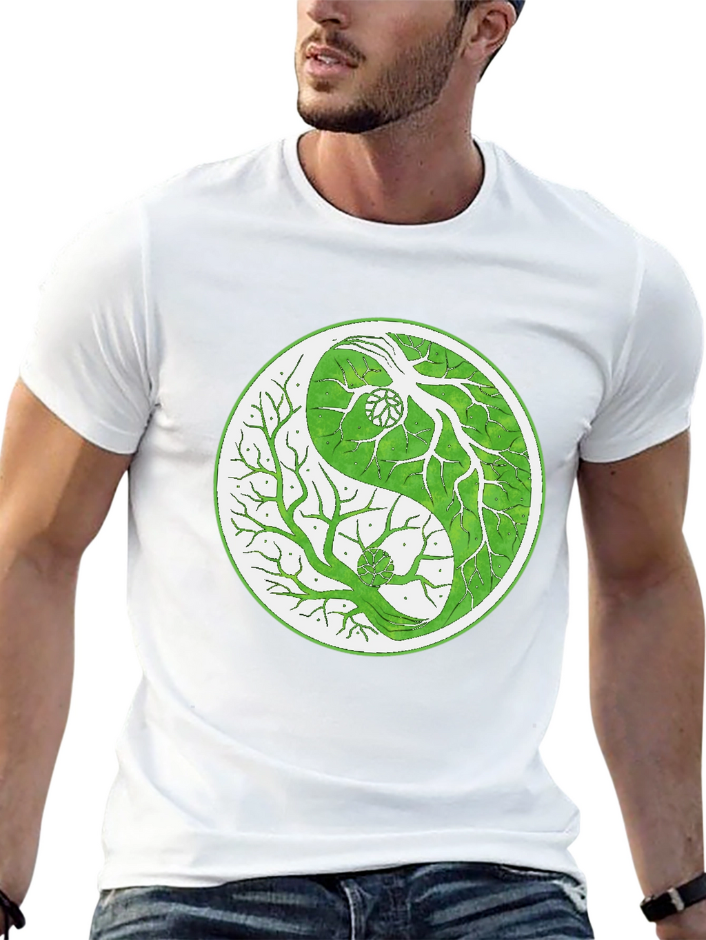 Yin Yang Tree T-Shirt - Balance & Nature