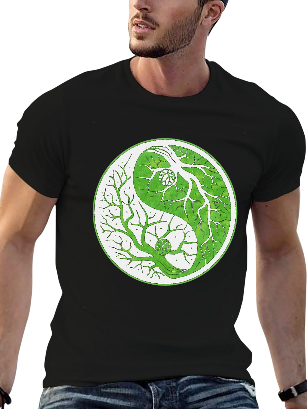 Yin Yang Tree T-Shirt - Balance & Nature