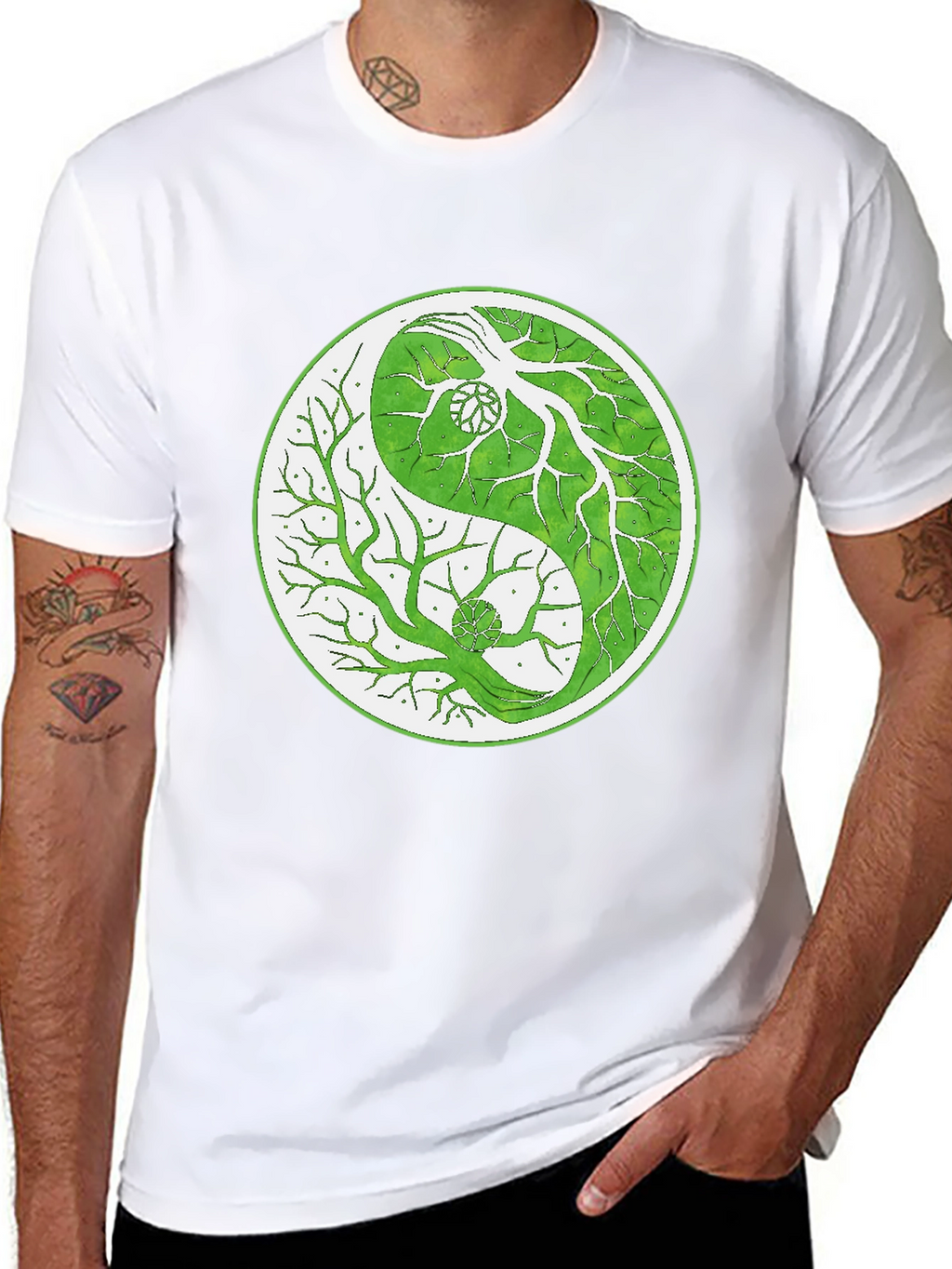 Yin Yang Tree T-Shirt - Balance & Nature