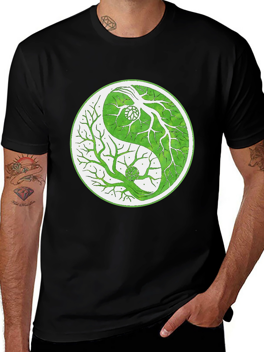 Yin Yang Tree T-Shirt - Balance & Nature