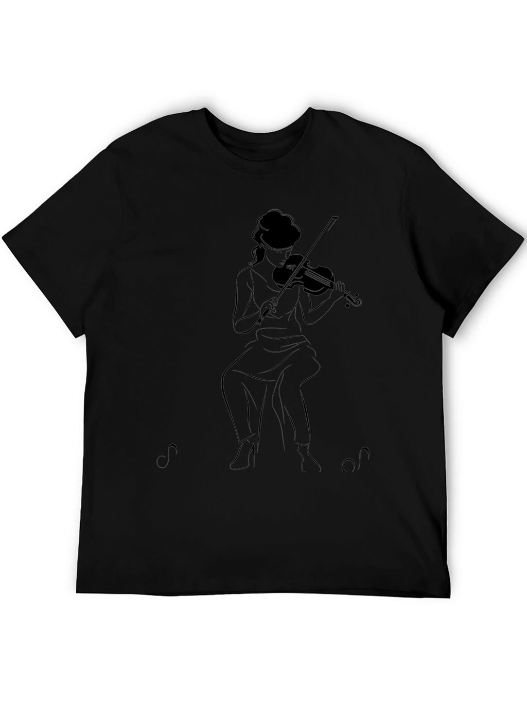 Violinist Graphic Tee - Black