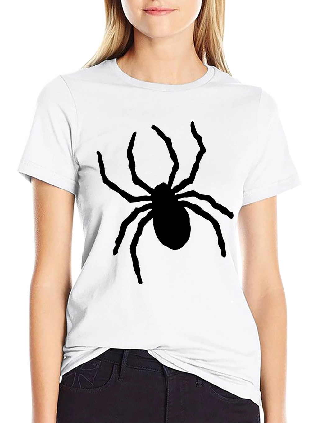 Spider Graphic Print Black T-Shirt