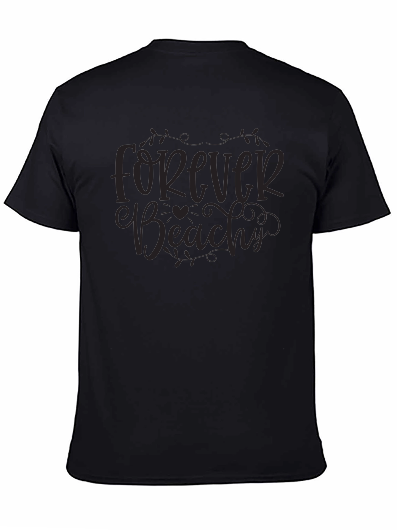 Forever Beachy Black Graphic Tee