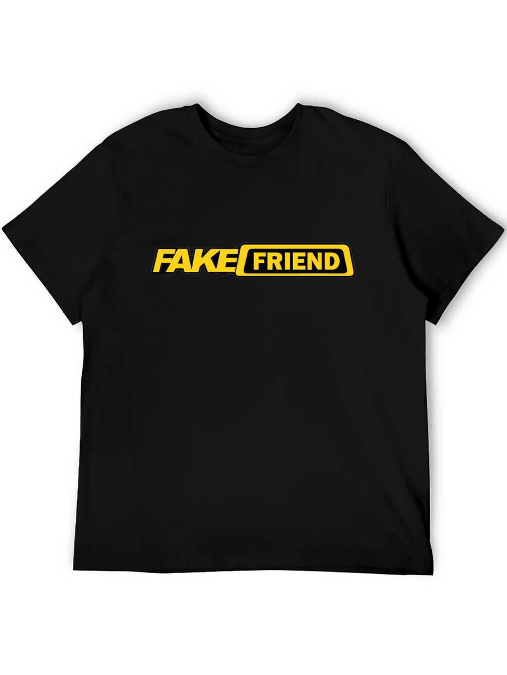 Fake Friend Graphic Tee - Trendy Sarcastic Black T-Shirt