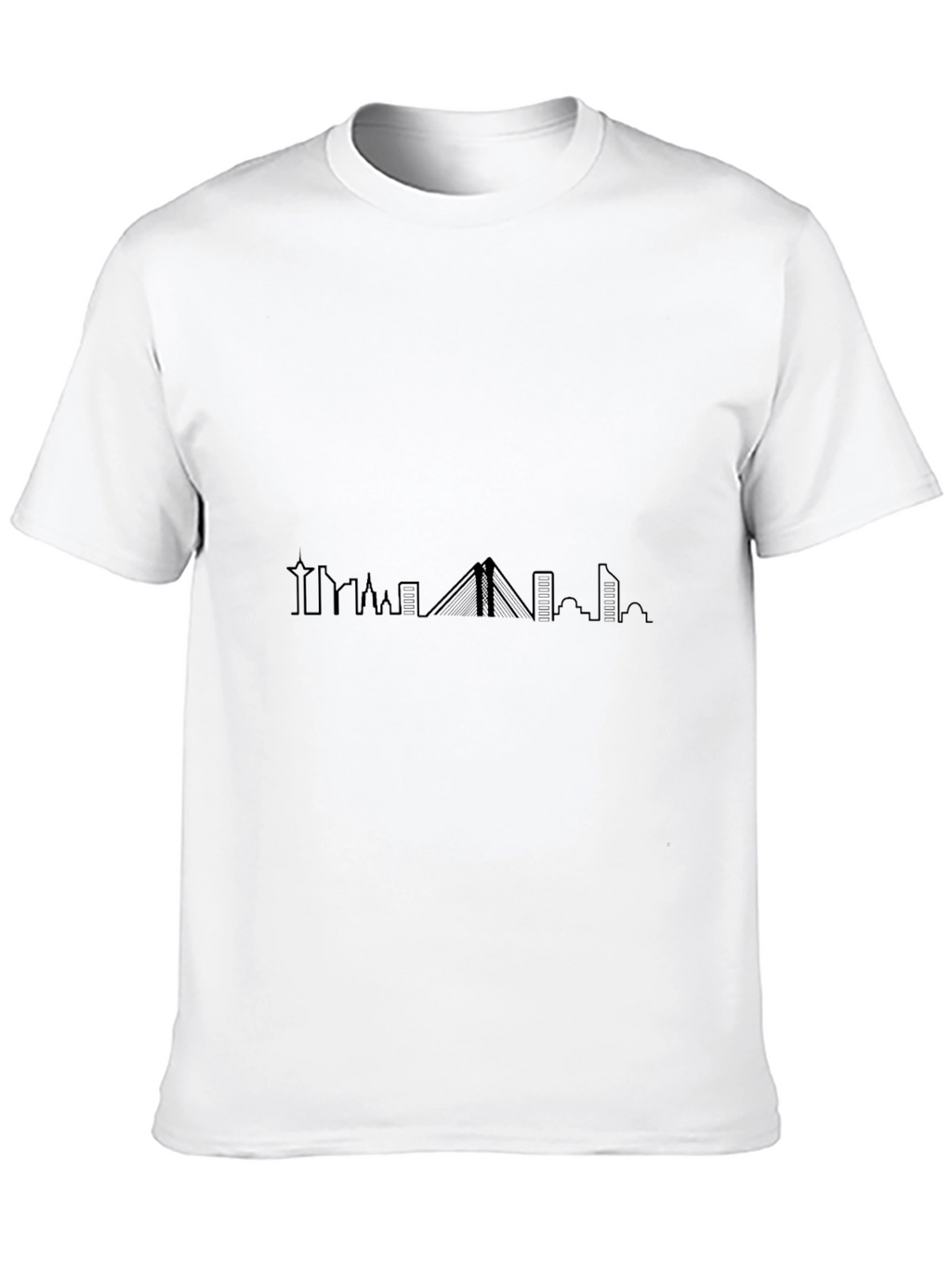Modern Cityscape Silhouette Graphic Tee