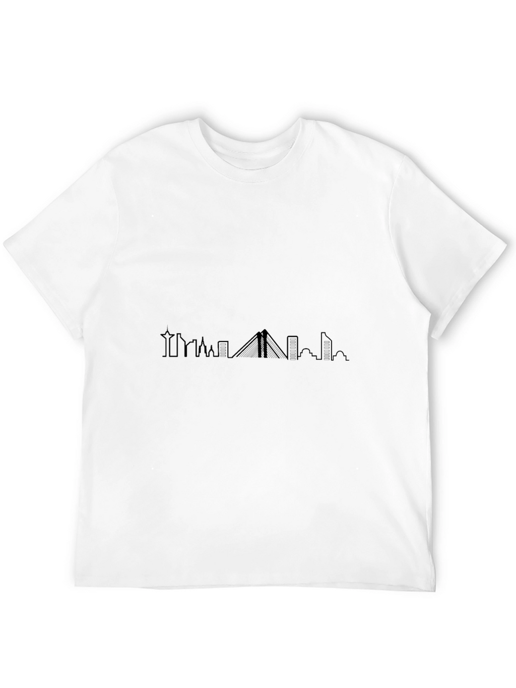 Modern Cityscape Silhouette Graphic Tee