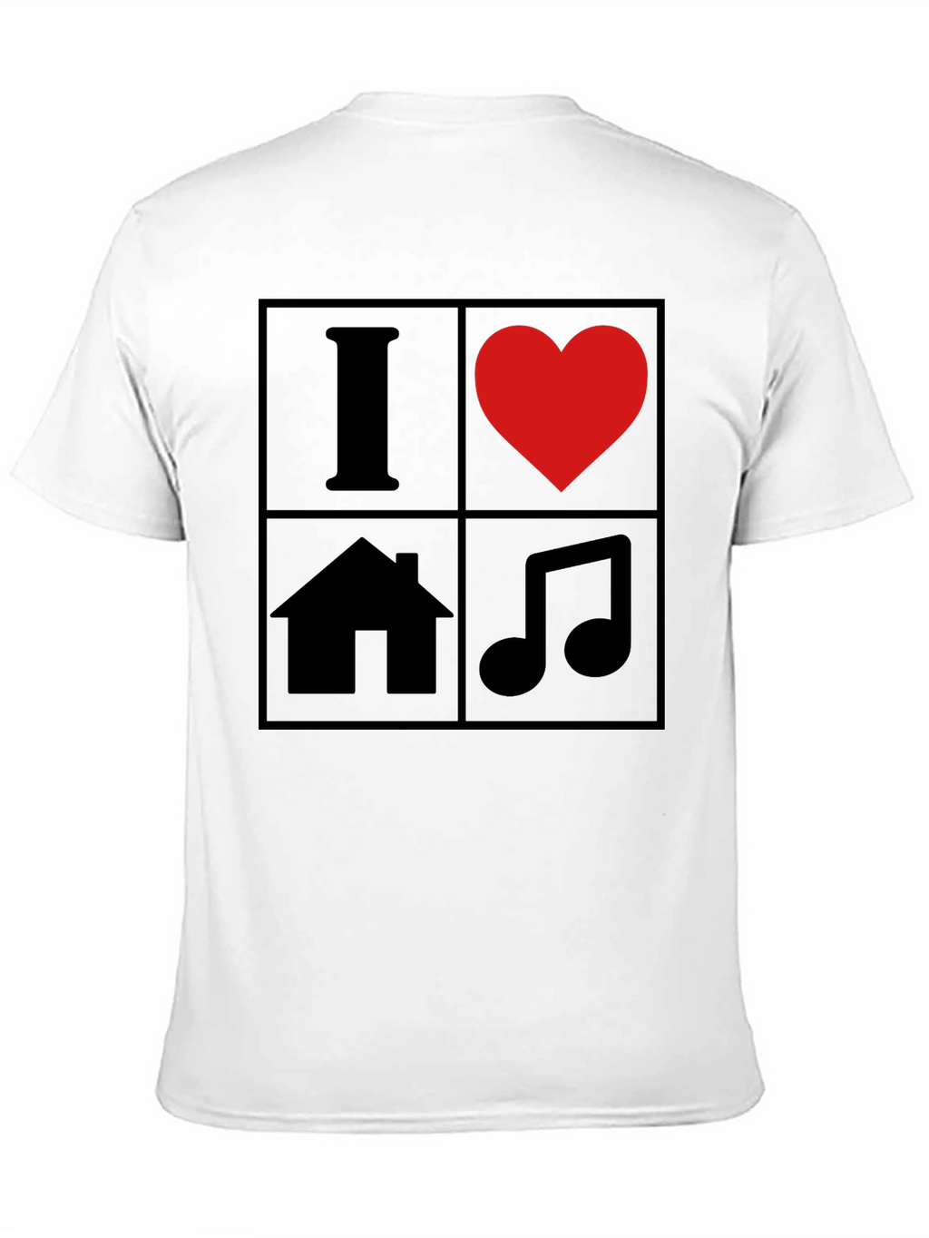 I Love House Music T-Shirt - Black Graphic Tee