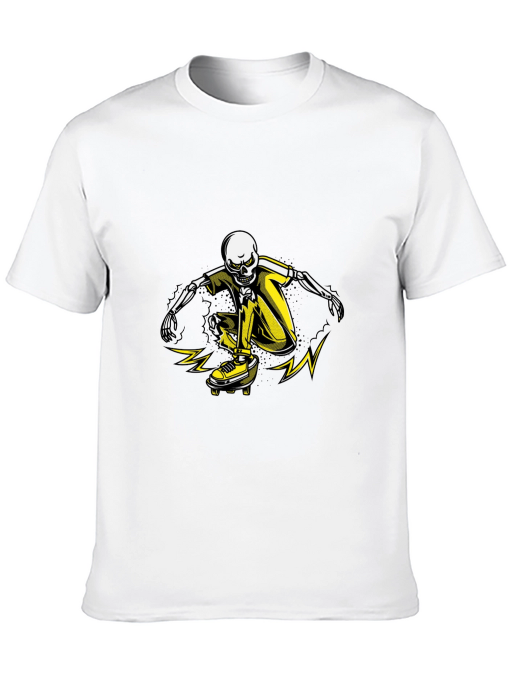 Skeleton Skateboarder Graphic T-Shirt - Black