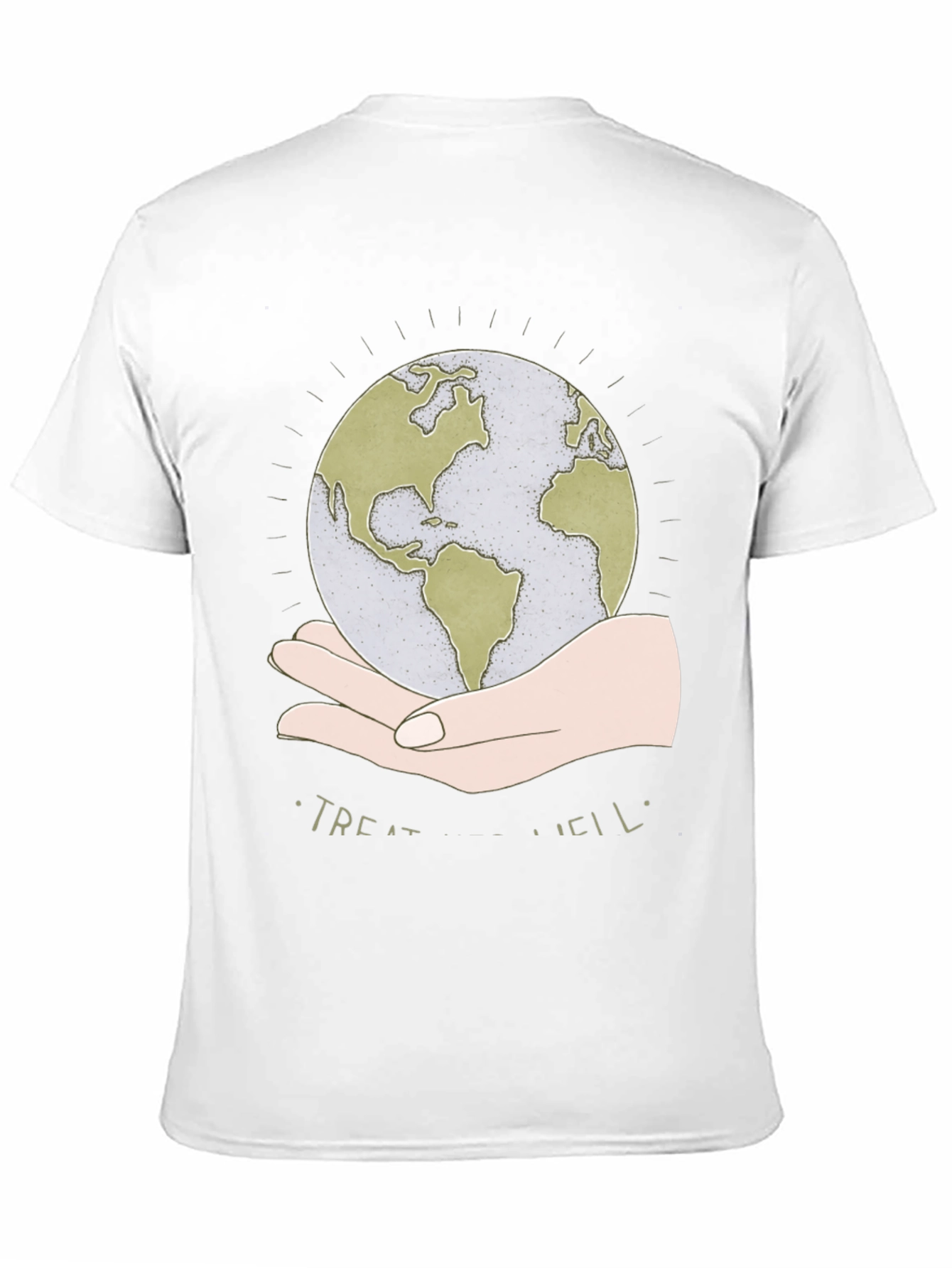 Treat Well Earth Graphic Tee - Black Cotton Blend