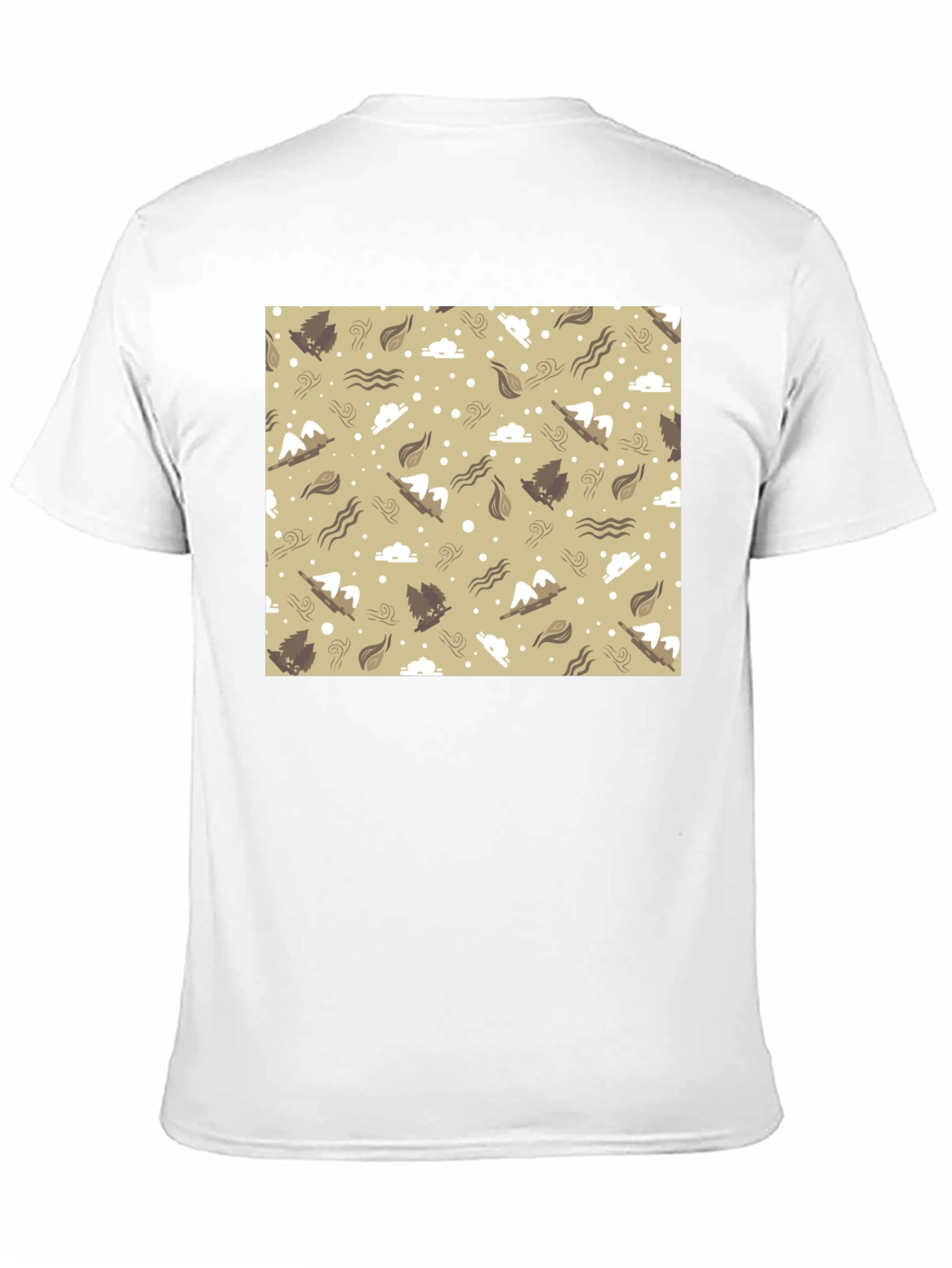 Patterned Graphic Tee - Black Casual T-Shirt