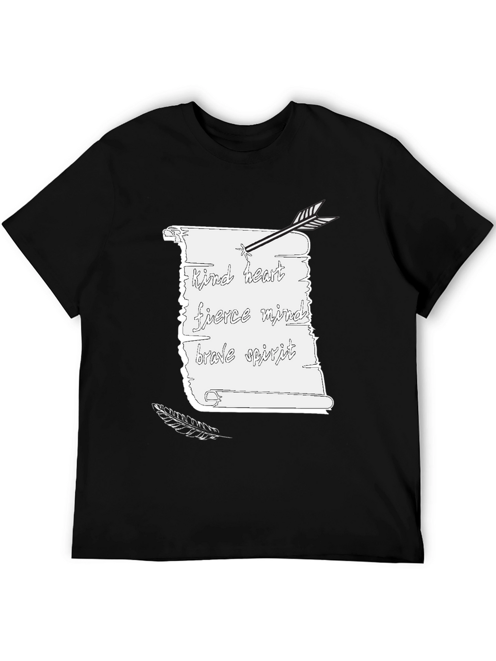 Kind Heart Tee - Arrow & Scroll Graphic Print