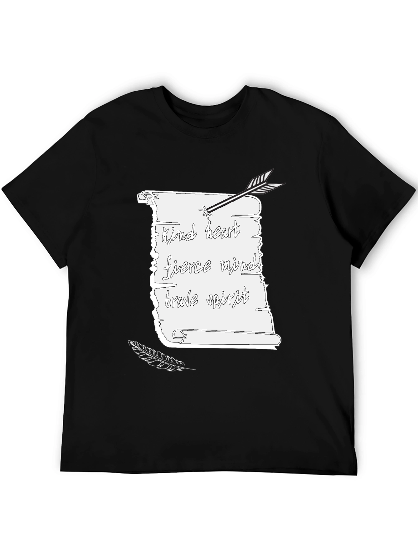 Kind Heart Tee - Arrow & Scroll Graphic Print
