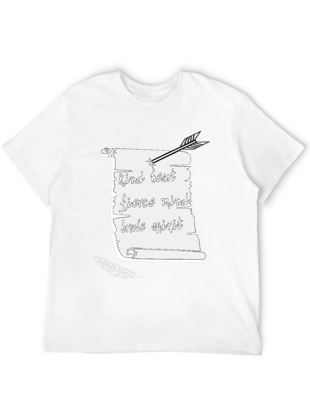 Kind Heart Tee - Arrow & Scroll Graphic Print