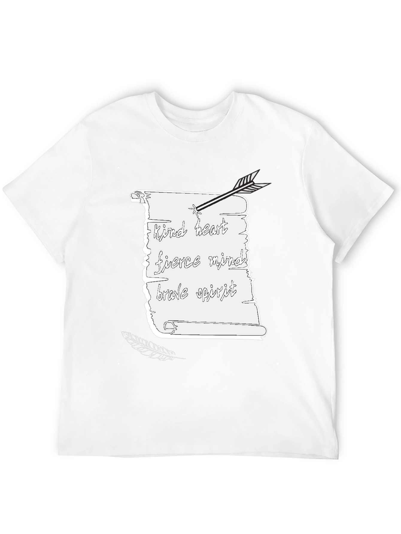 Kind Heart Tee - Arrow & Scroll Graphic Print