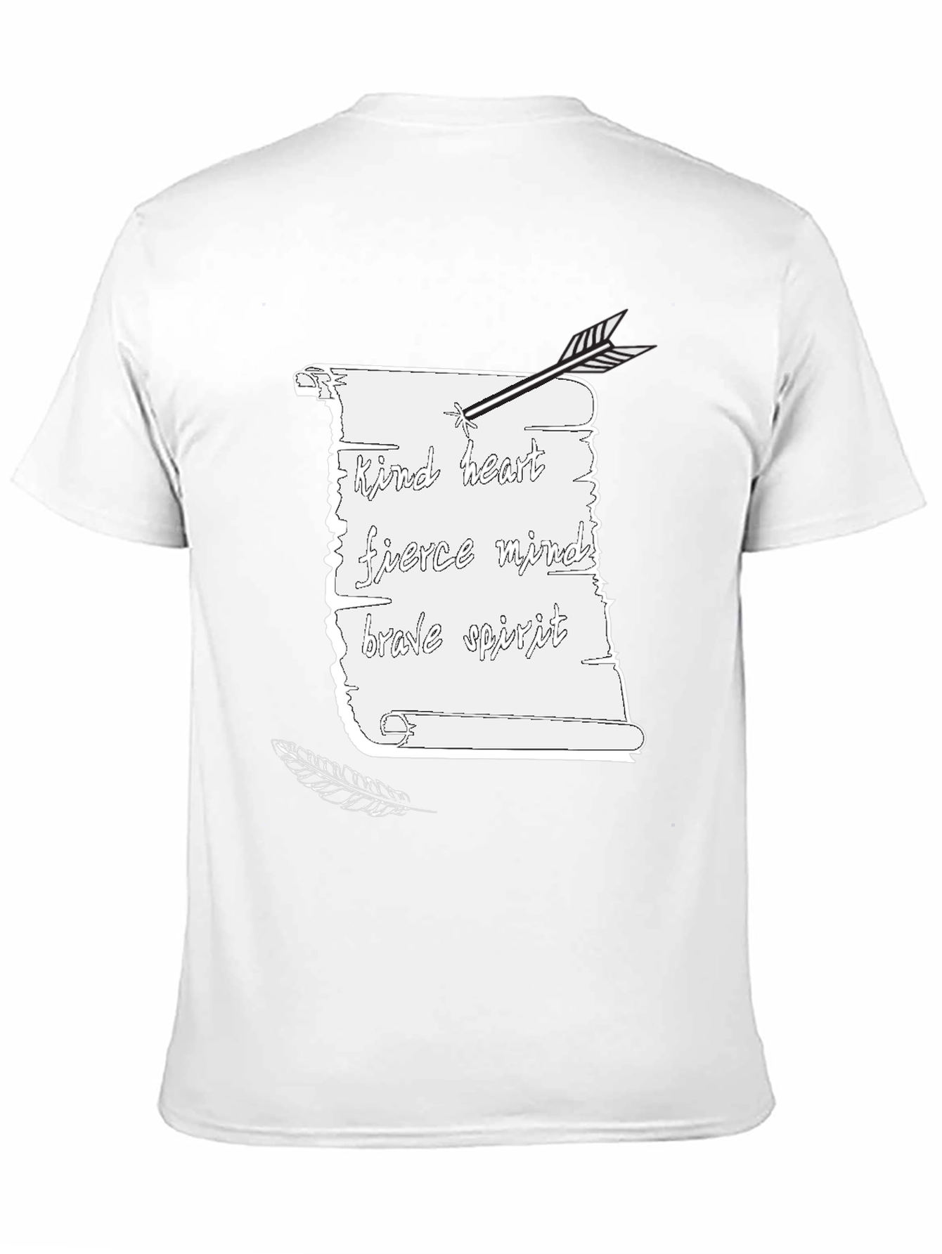 Kind Heart Tee - Arrow & Scroll Graphic Print