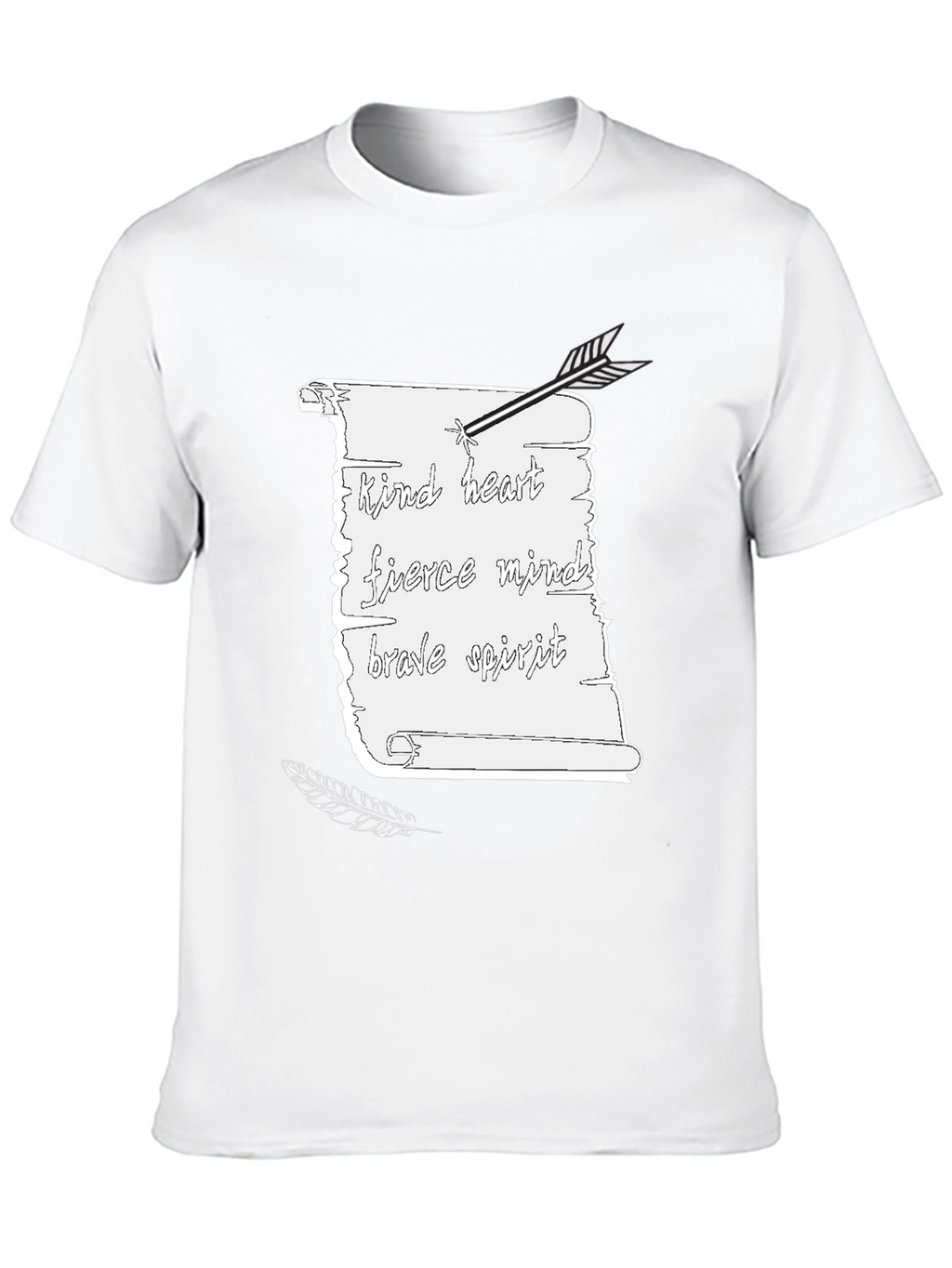 Kind Heart Tee - Arrow & Scroll Graphic Print