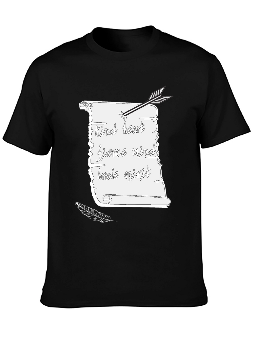 Kind Heart Tee - Arrow & Scroll Graphic Print
