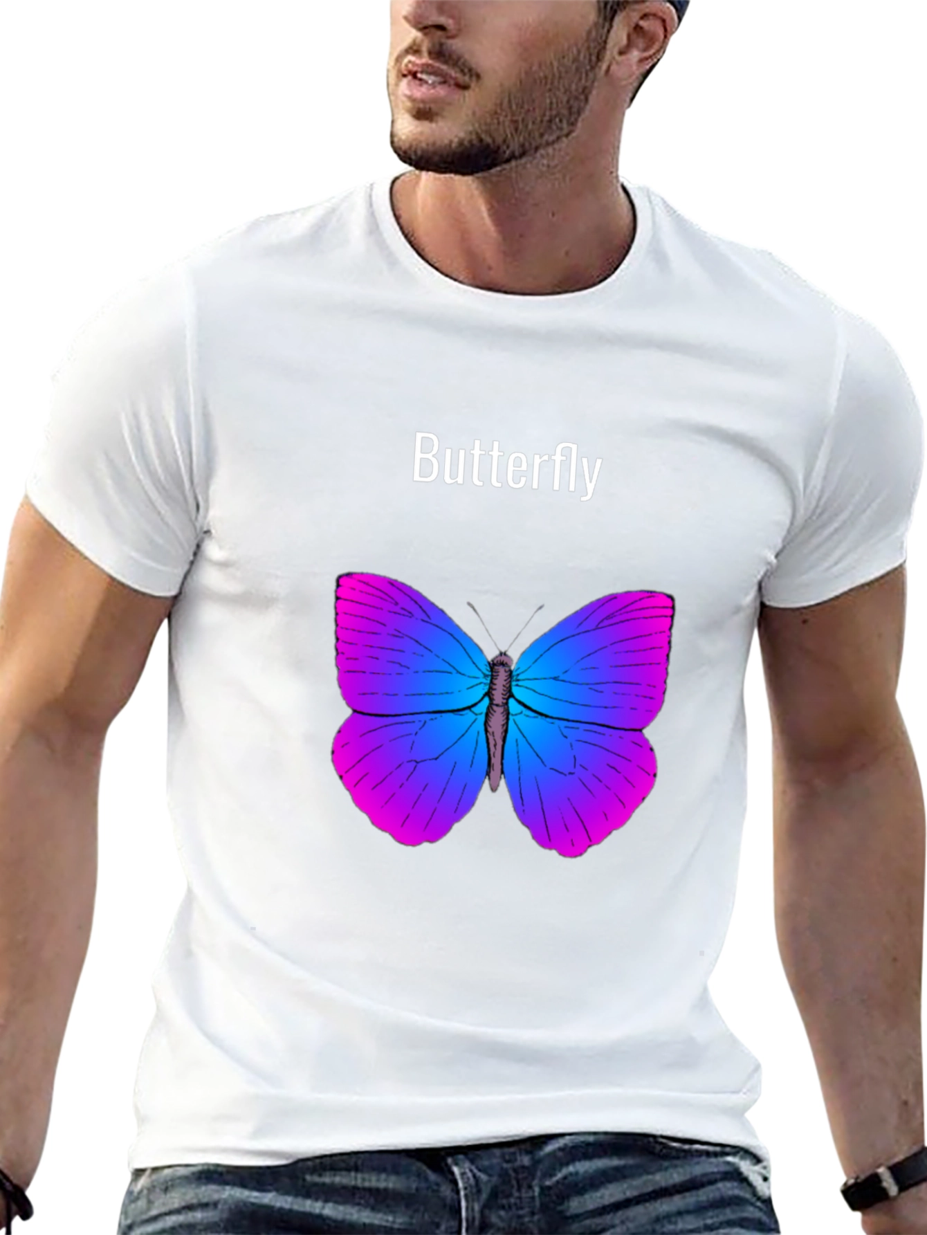 Butterfly Graphic T-Shirt - Stylish Unisex Tee