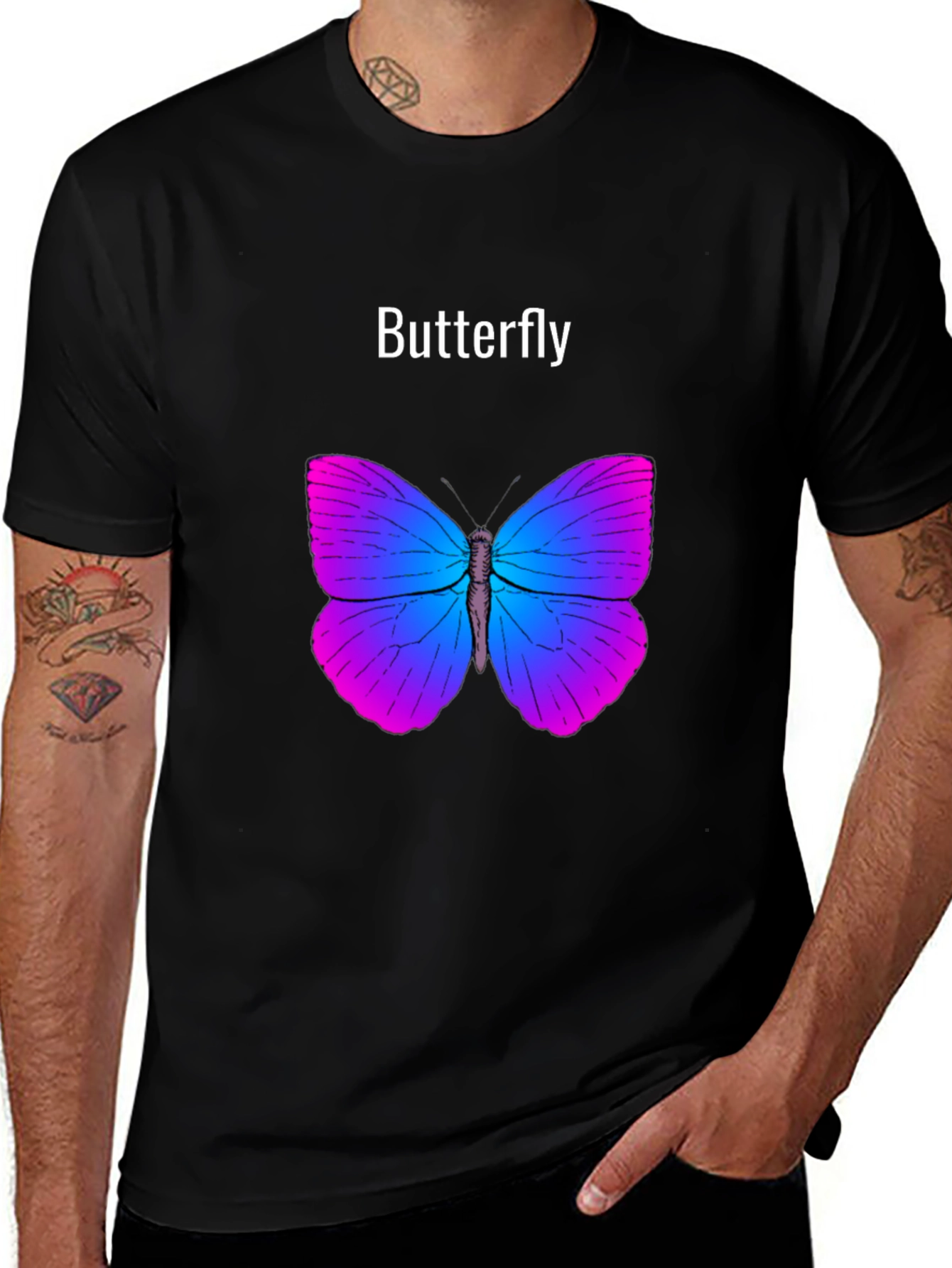 Butterfly Graphic T-Shirt - Stylish Unisex Tee