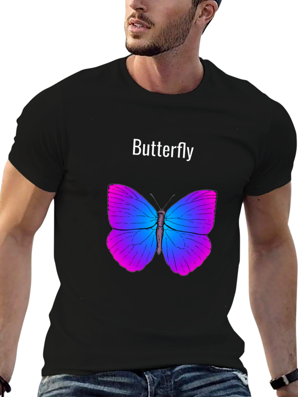 Butterfly Graphic T-Shirt - Stylish Unisex Tee