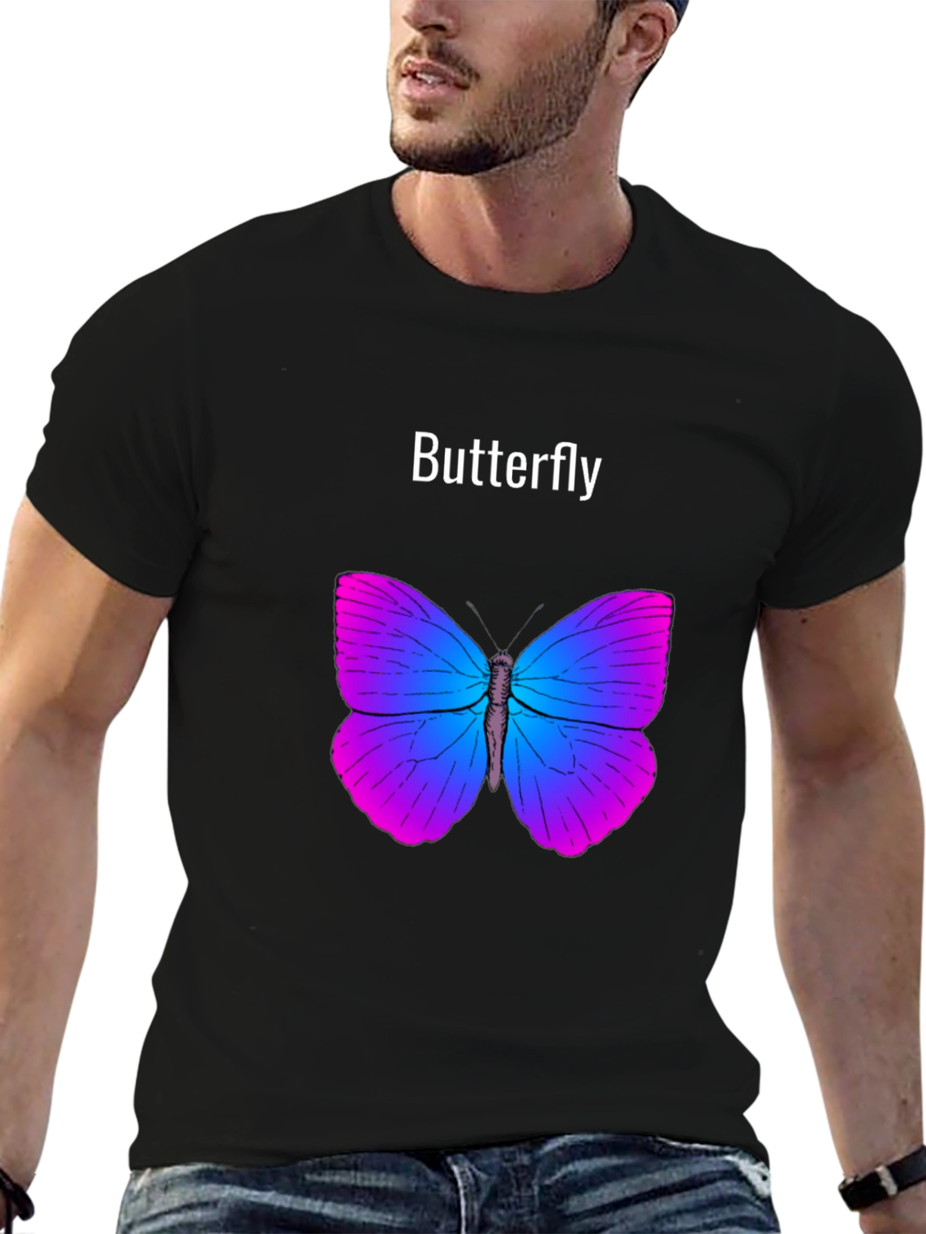 Butterfly Graphic T-Shirt - Stylish Unisex Tee