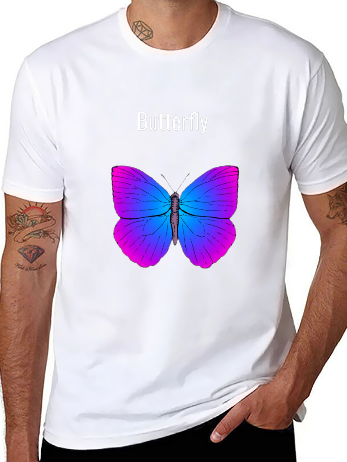 Butterfly Graphic T-Shirt - Stylish Unisex Tee