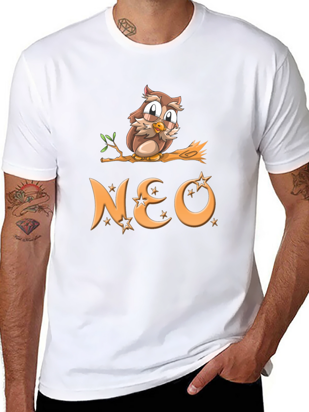 Owl on Branch NEO Graphic T-Shirt
