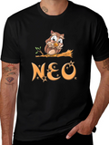 Owl on Branch NEO Graphic T-Shirt