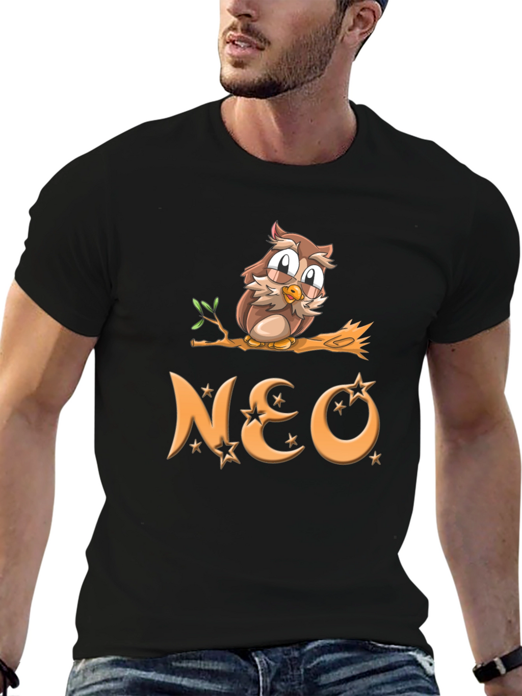 Owl on Branch NEO Graphic T-Shirt