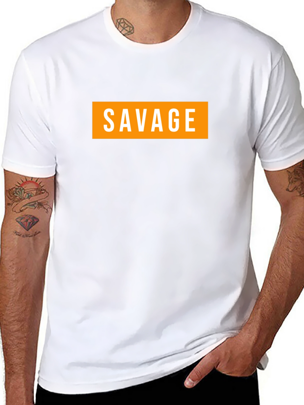 Mens Savage Graphic Tee - Bold Streetwear Style