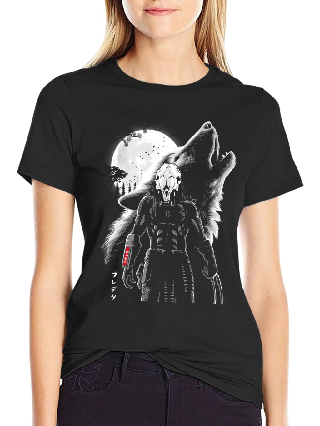 Wolf Predator Graphic Tee - Black