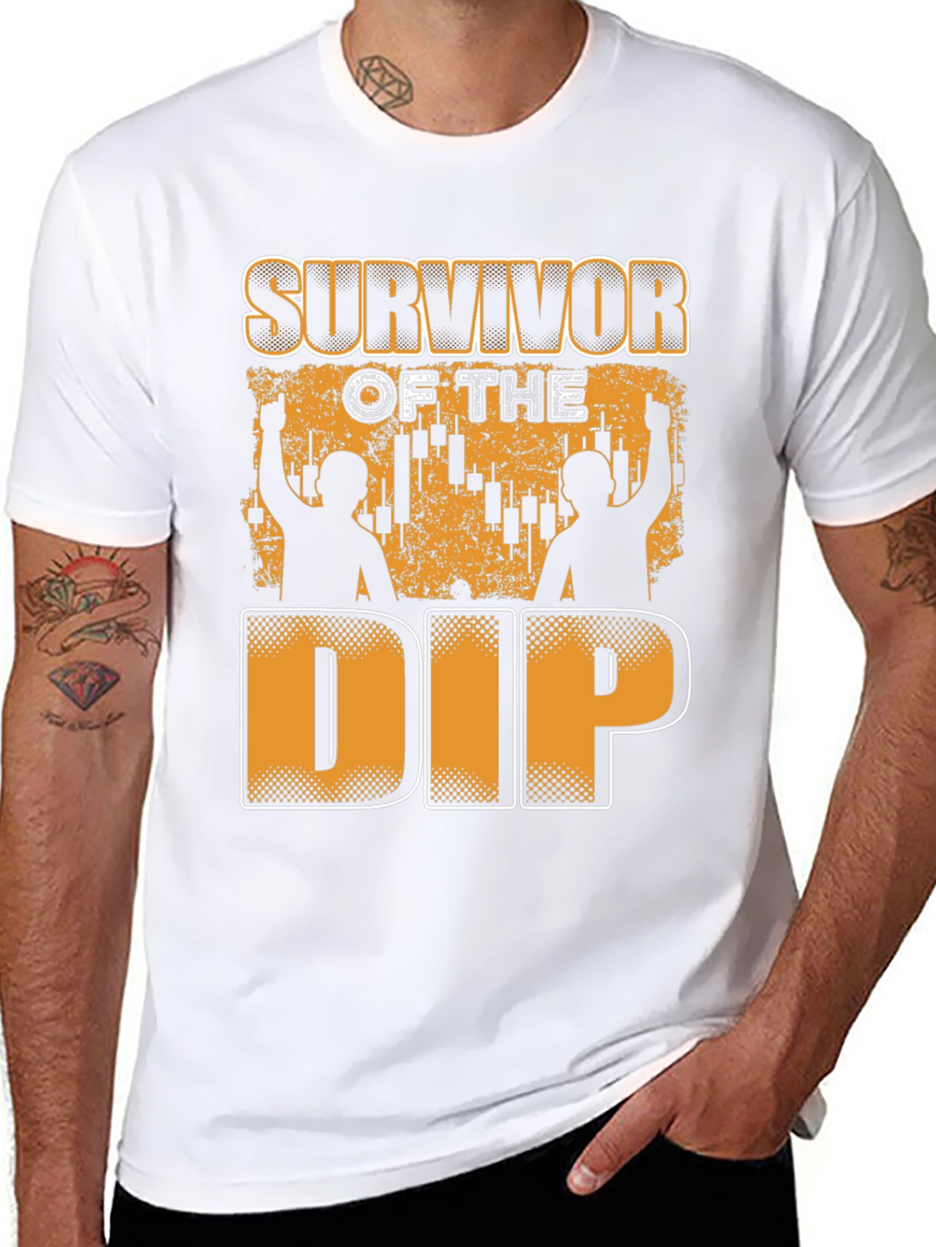Survivor of the Dip Stock Trader Graphic T-Shirt